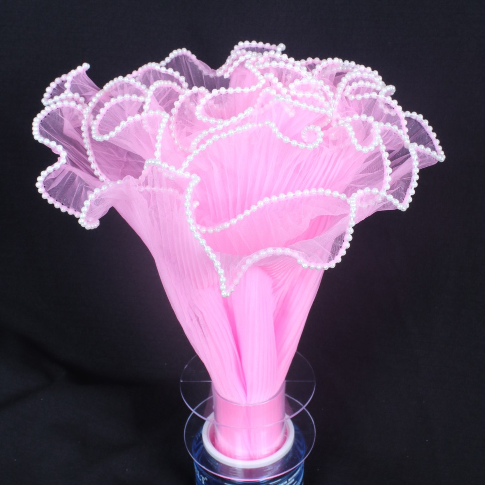 Florist Supply House - 28cmx4Yards Bloemboeketverpakking Parel Golfgaren Parelranden Geschenkverpakking