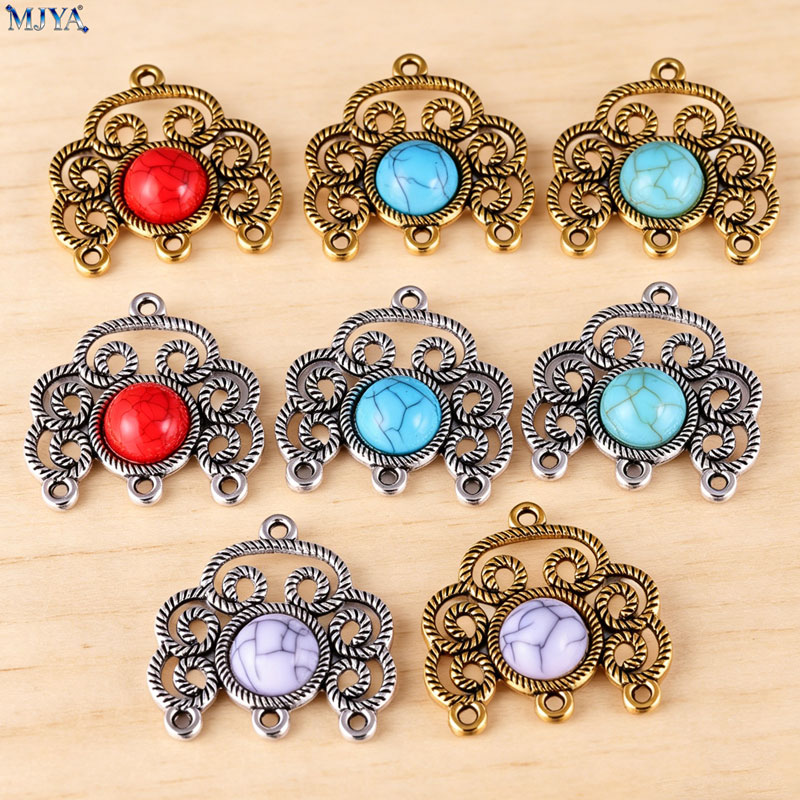 Flower Supply - MJYA 5 stks/partij Vintage Legering Turquoise