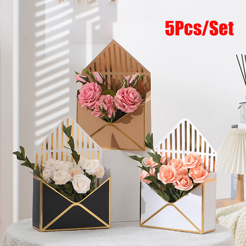 Florist Supply House - 5 stuks creatieve envelop bloembakken handgevouwen