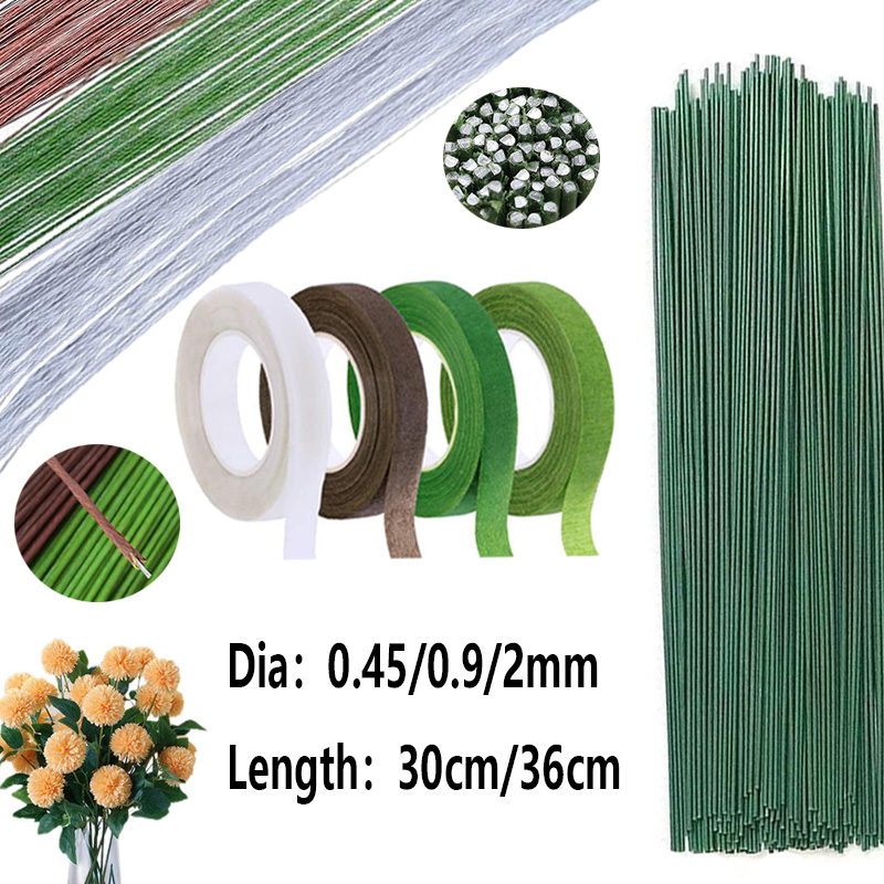 Wire Stem Florist - 22/20 gauge lichtgroene bloemendraadstelen voor het