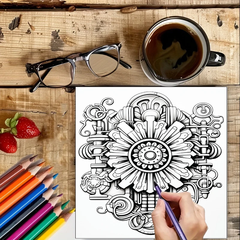 Kleurboek Steampunk Bloemen vo - Flower Supply recensie en prijs