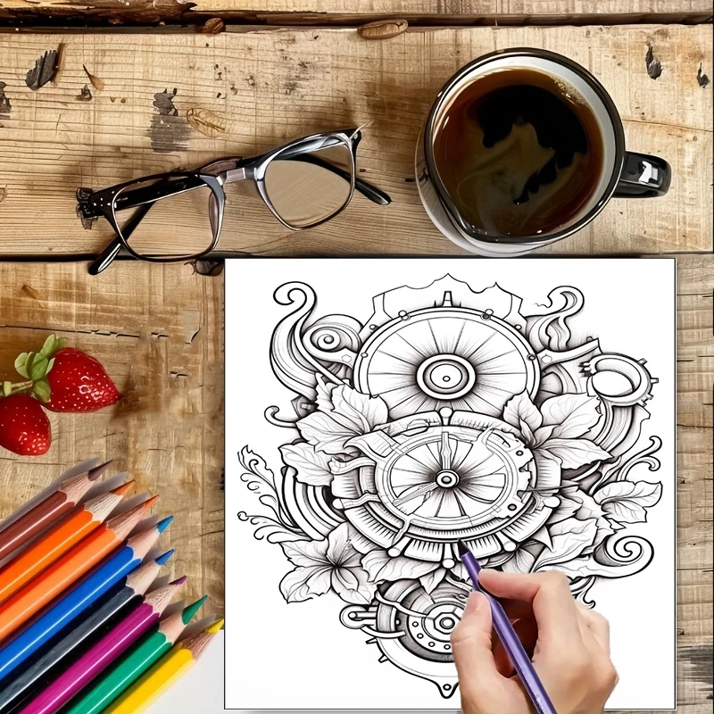 Kleurboek Steampunk Bloemen vo - Flower Supply recensie en prijs