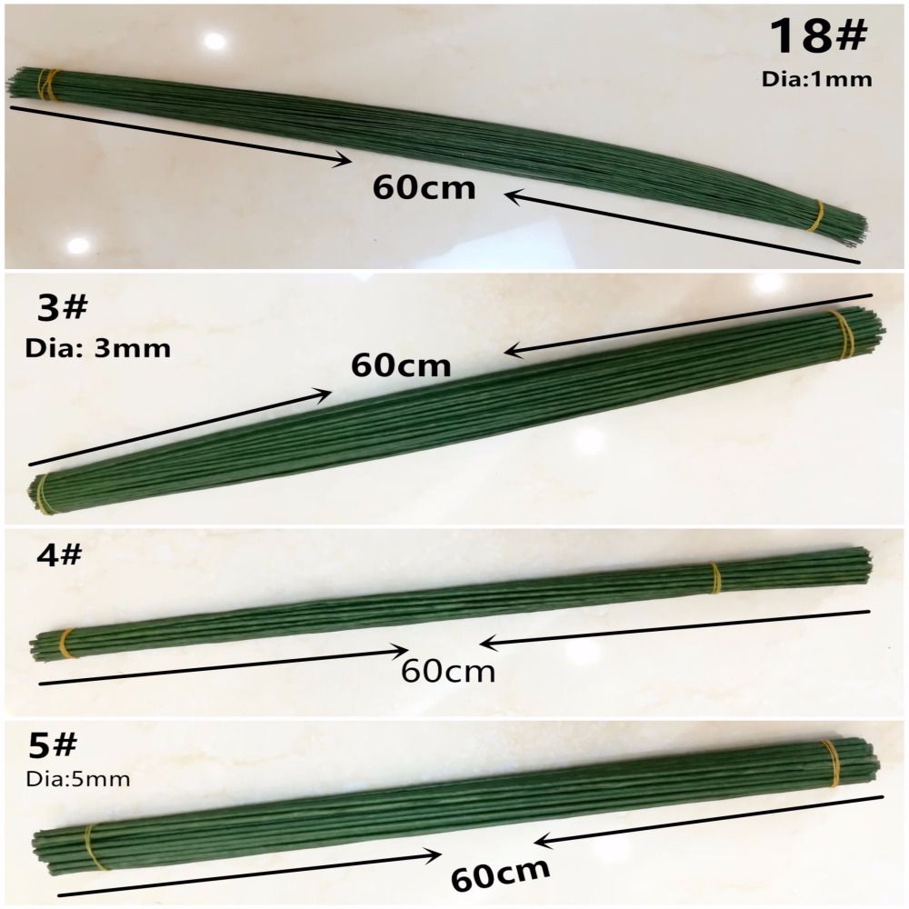 1mm 2/3/4/5mm 40/60cm Donkergr - Wire Stem Florist recensie en prijs
